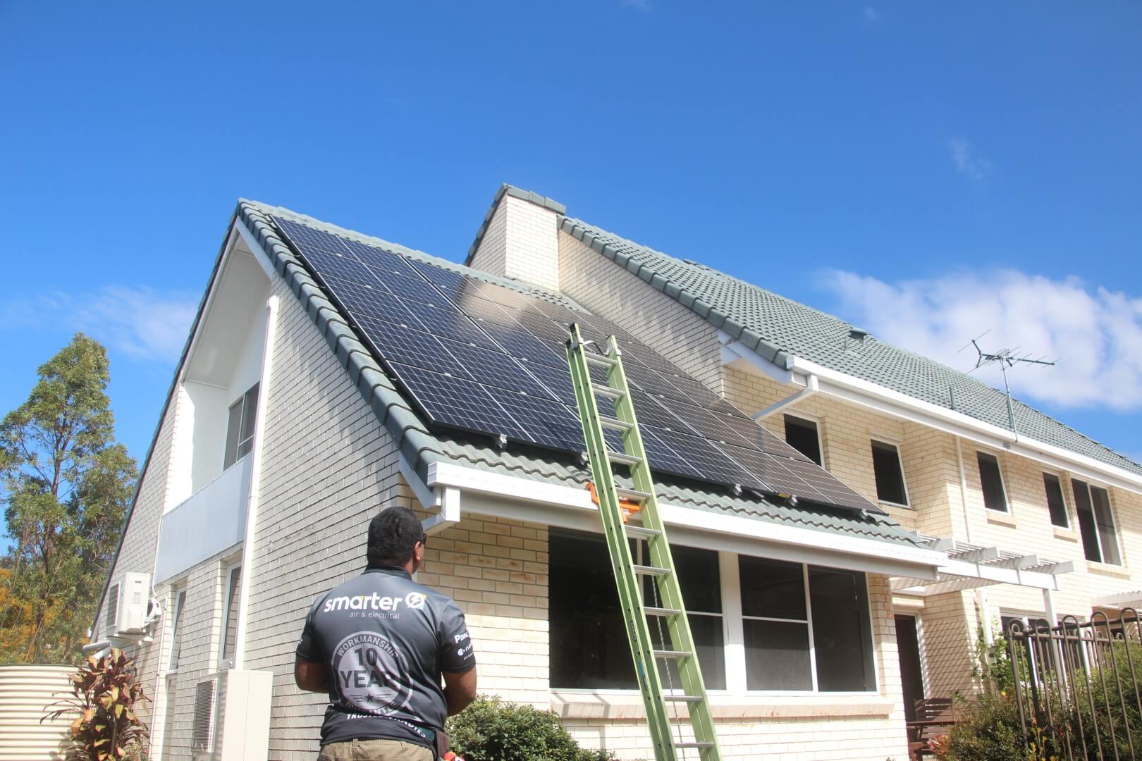 Solar roof vents installed