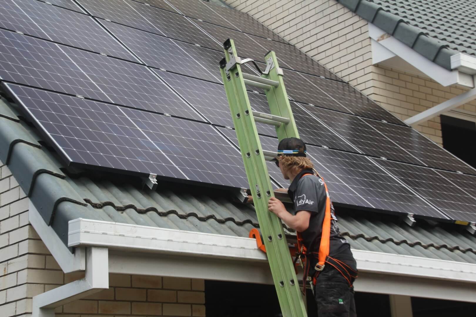 Solar roof vents installed
