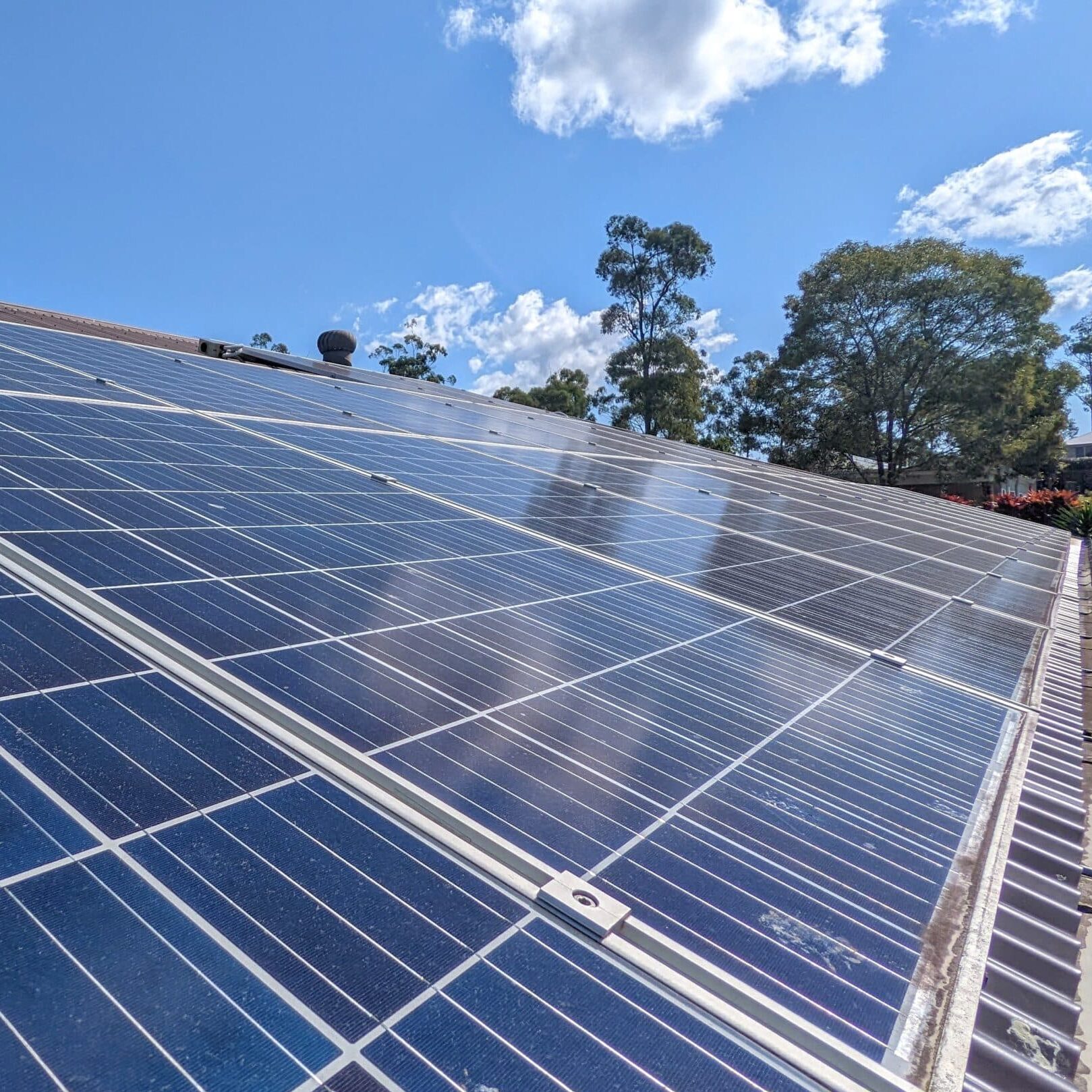 Solar roof vents installed